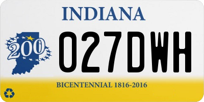 IN license plate 027DWH