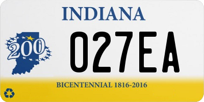 IN license plate 027EA