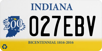 IN license plate 027EBV