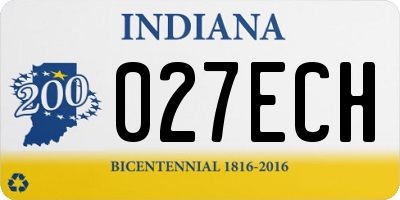 IN license plate 027ECH
