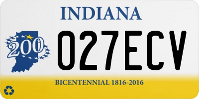 IN license plate 027ECV