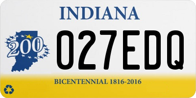 IN license plate 027EDQ