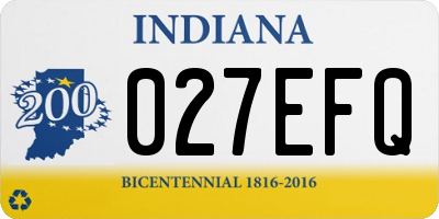 IN license plate 027EFQ