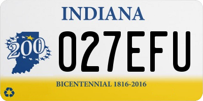 IN license plate 027EFU