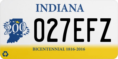 IN license plate 027EFZ