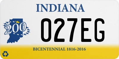 IN license plate 027EG