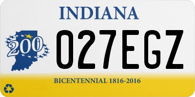 IN license plate 027EGZ