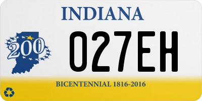IN license plate 027EH