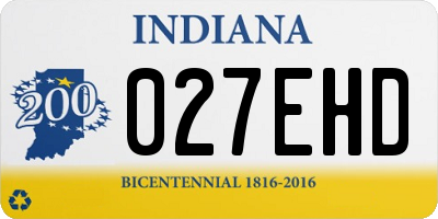 IN license plate 027EHD