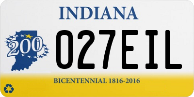 IN license plate 027EIL
