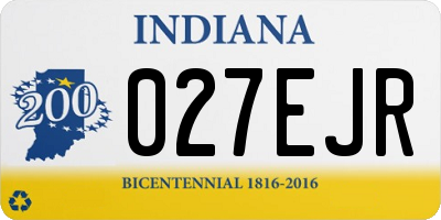 IN license plate 027EJR