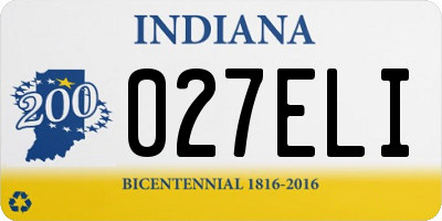 IN license plate 027ELI