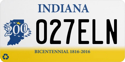 IN license plate 027ELN