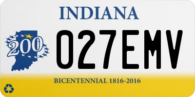 IN license plate 027EMV
