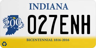 IN license plate 027ENH