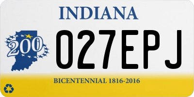IN license plate 027EPJ