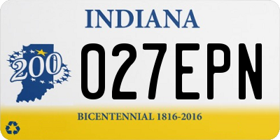 IN license plate 027EPN