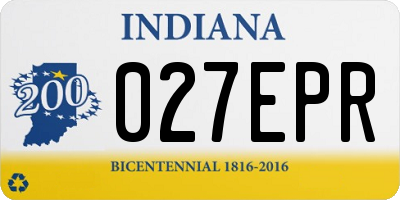 IN license plate 027EPR