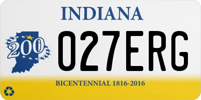 IN license plate 027ERG