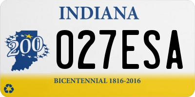 IN license plate 027ESA