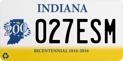 IN license plate 027ESM