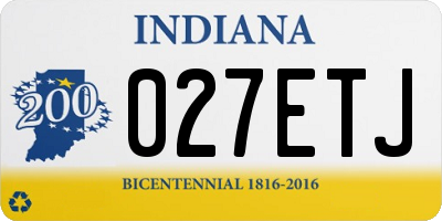 IN license plate 027ETJ