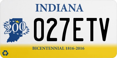 IN license plate 027ETV