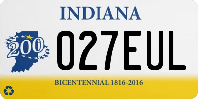 IN license plate 027EUL