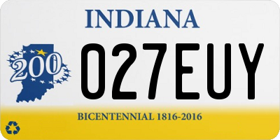 IN license plate 027EUY