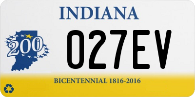 IN license plate 027EV