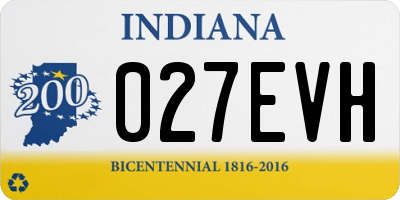 IN license plate 027EVH