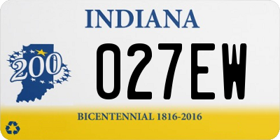 IN license plate 027EW