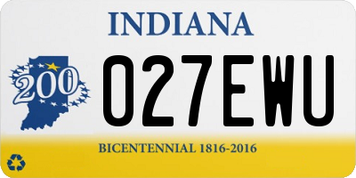 IN license plate 027EWU