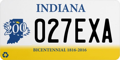 IN license plate 027EXA