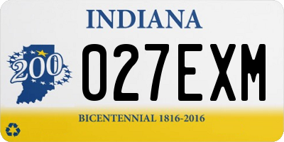 IN license plate 027EXM