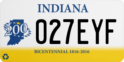 IN license plate 027EYF