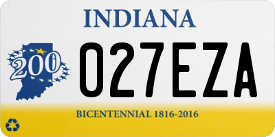 IN license plate 027EZA
