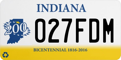 IN license plate 027FDM
