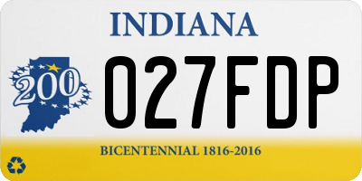 IN license plate 027FDP