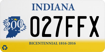 IN license plate 027FFX