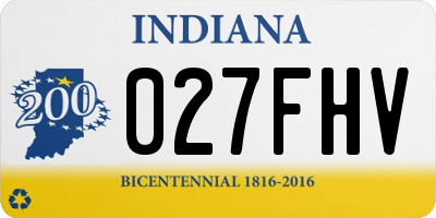 IN license plate 027FHV