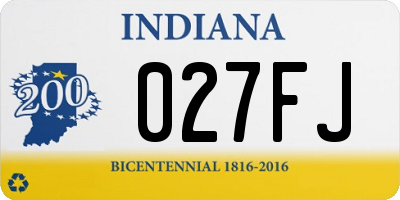 IN license plate 027FJ