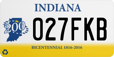 IN license plate 027FKB