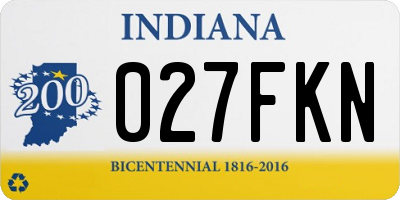 IN license plate 027FKN