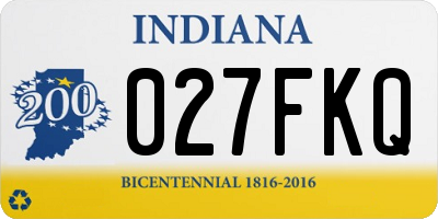 IN license plate 027FKQ