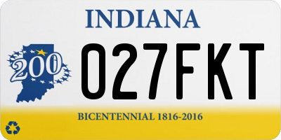 IN license plate 027FKT