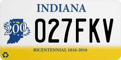 IN license plate 027FKV