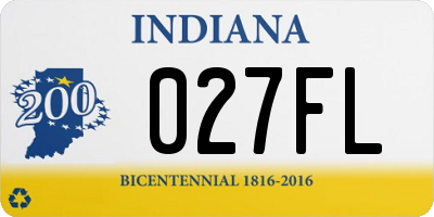 IN license plate 027FL