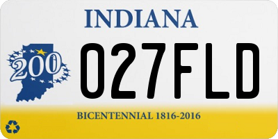 IN license plate 027FLD
