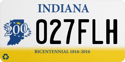 IN license plate 027FLH